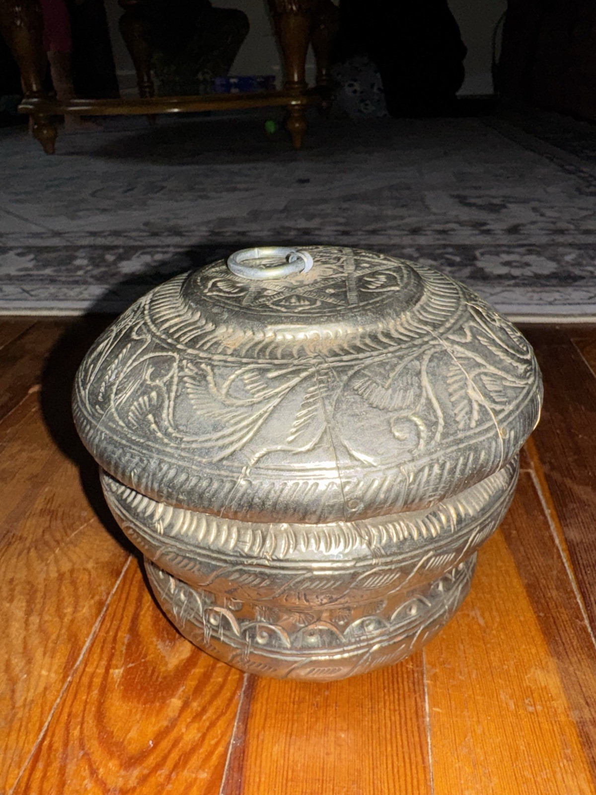Antique Intricate Tibetan Silver Hammerwork Ritual & Spiritual Offering Bowl