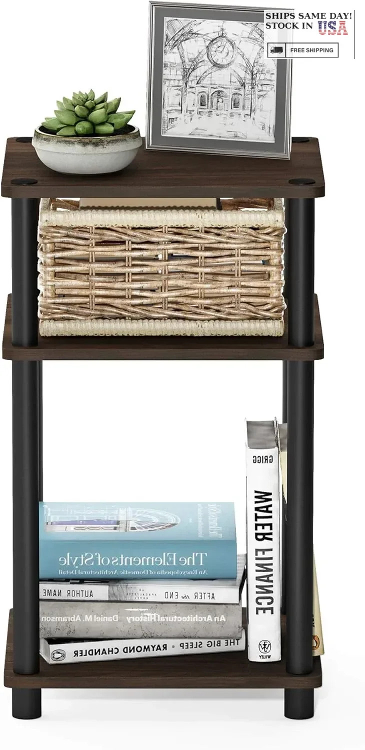3Tier Small Side End Table Nightstand Bedside Open Shelf Storage Living Room New