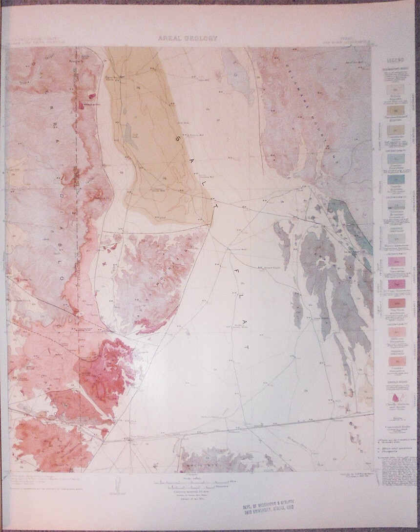 -Huge- 1914 -EL PASO, TEXAS- Geologic Atlas Book w/COLOR MAPS – Van Horn Folio