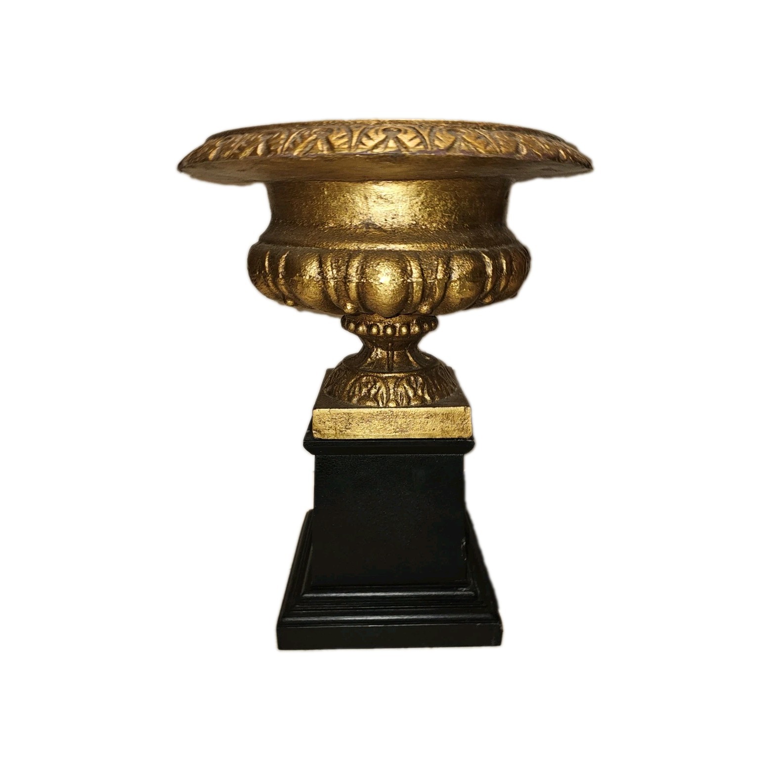 French Giltwood Pedestal Bowl Hand Carved Compote Tazza 19th Century 14″