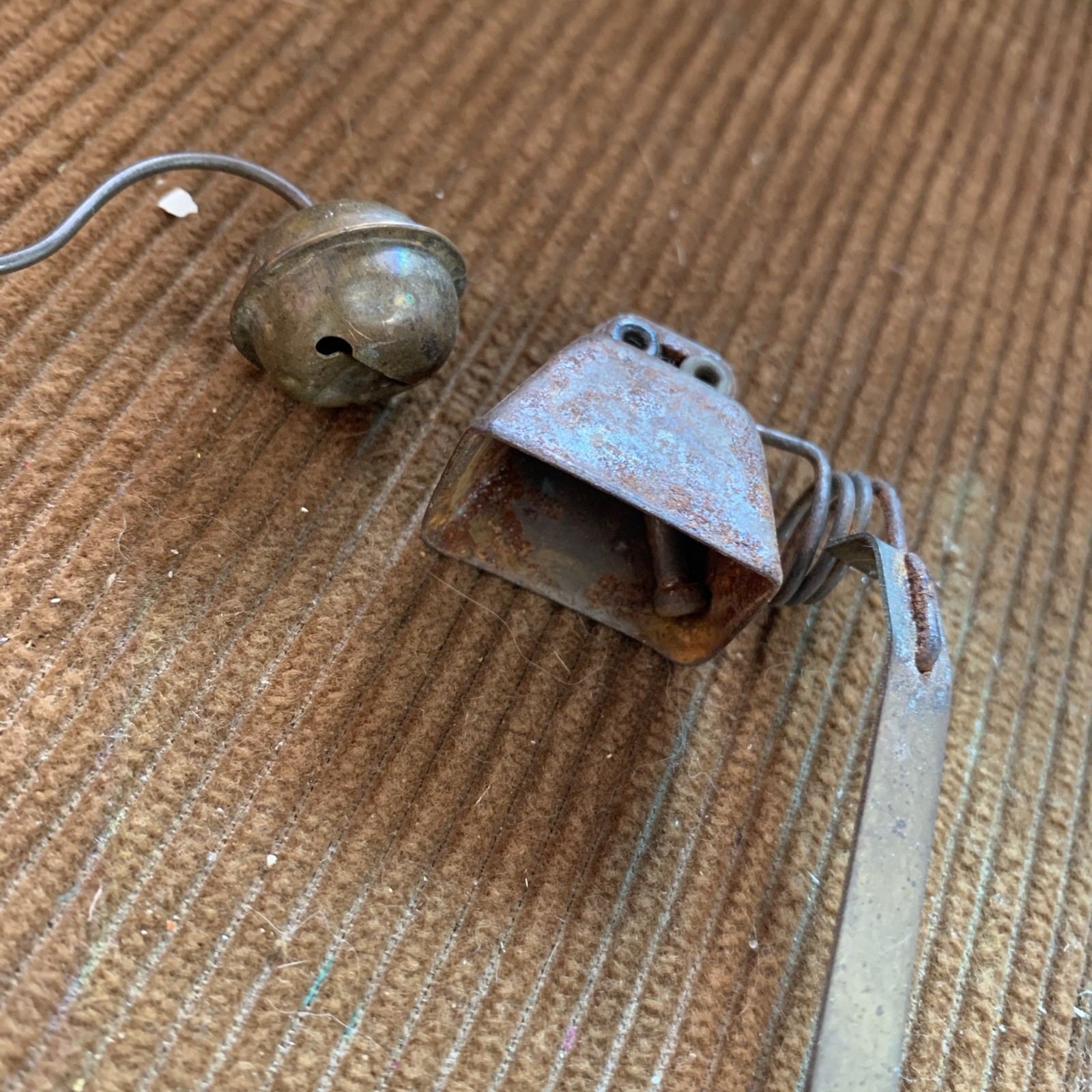 Vintage Door Bells None Electric Old School Store Door Bell Lot 2pc