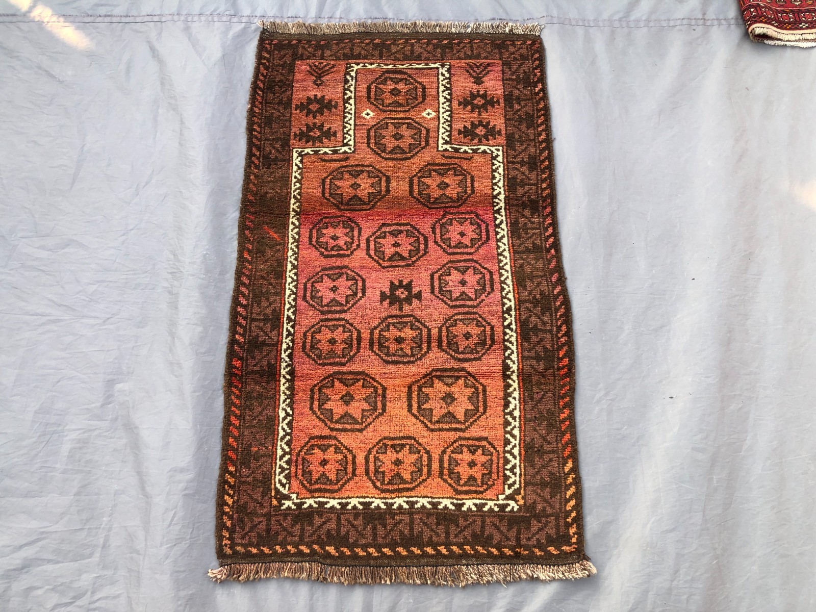 2’3 x 4’1 ft Antique Afghan Hand Knotted Rug Vintage Tribal Wool Nomadic Carpet