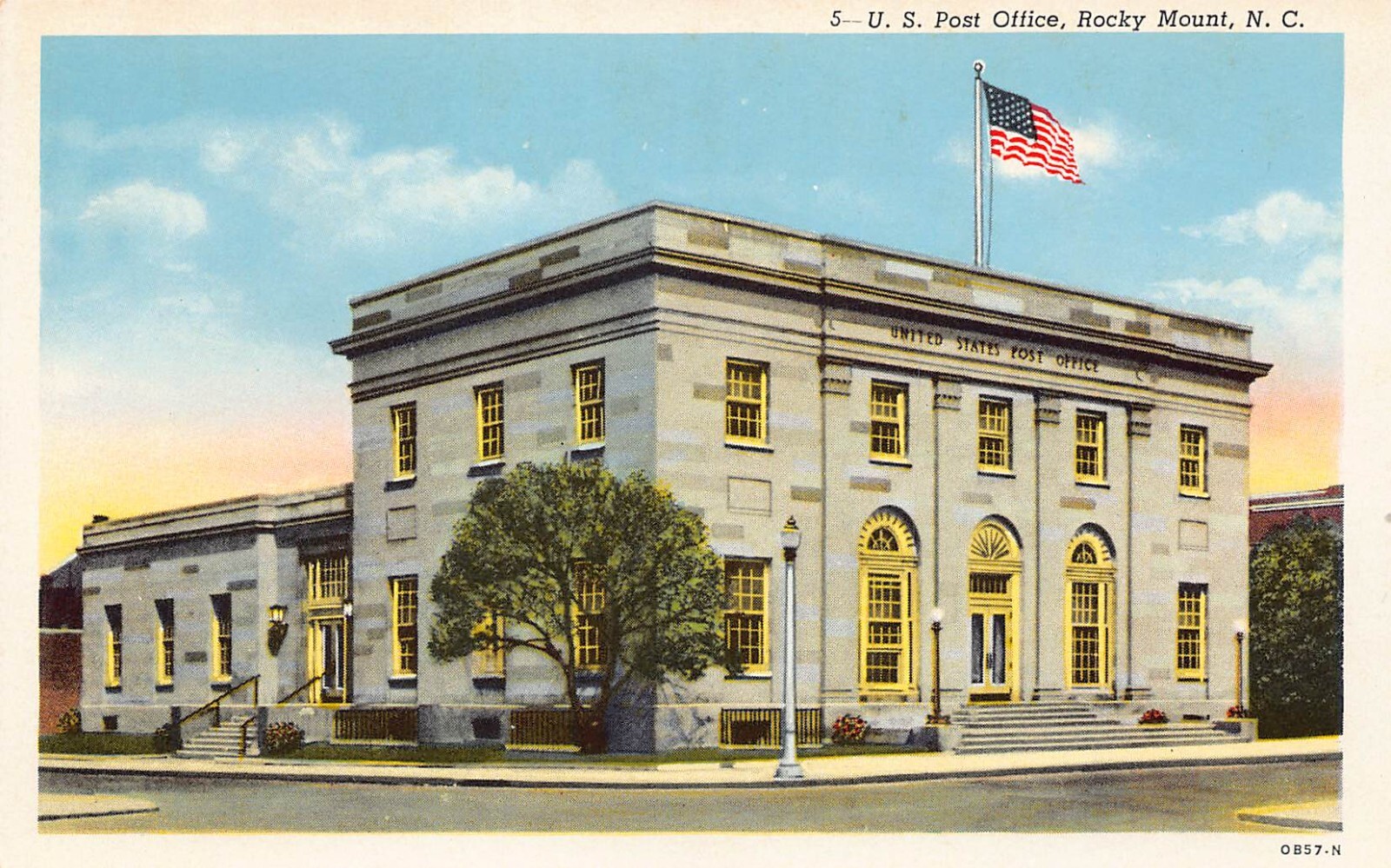 North Carolina Postcards U.S. Post Office Rocky Mount NC
