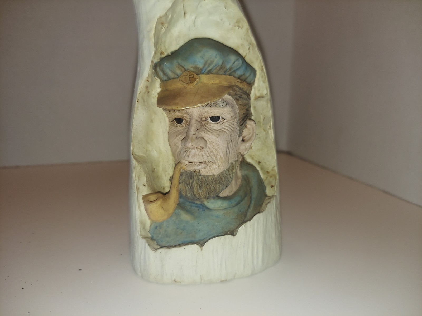 Vintage Faux Carved Whale Tooth Replica Captain Nautical Ship 1997