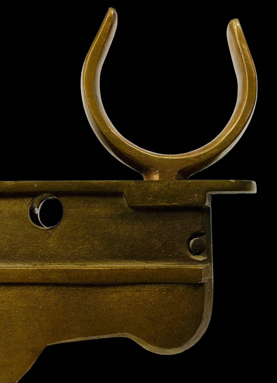 Rare Vintage Solid Brass Hidden Oar Holder By AJ Dennison Riverside Rhode Island