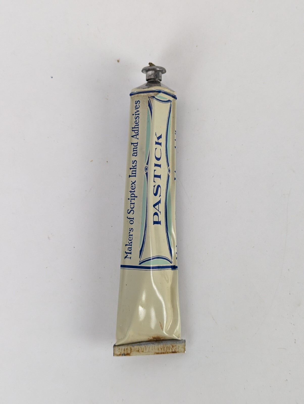 Rare Antique Scriptex Pastick Liquid Paste Tube NOS 1890–1915 Art Collectible