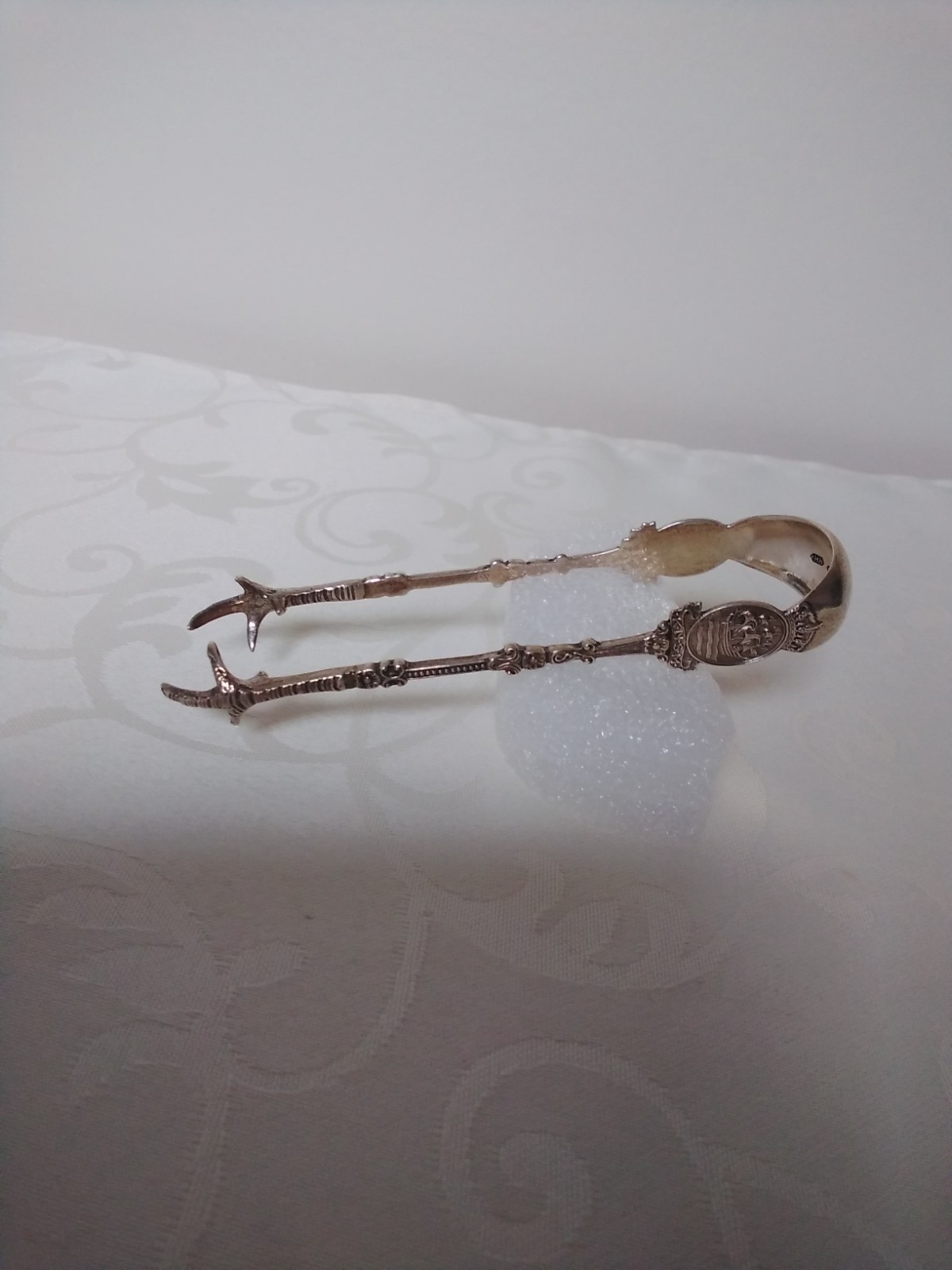27.2g Herbert Hooijkas Dutch Sterling Silver Sugar Tongs 1914 Schoonhoven