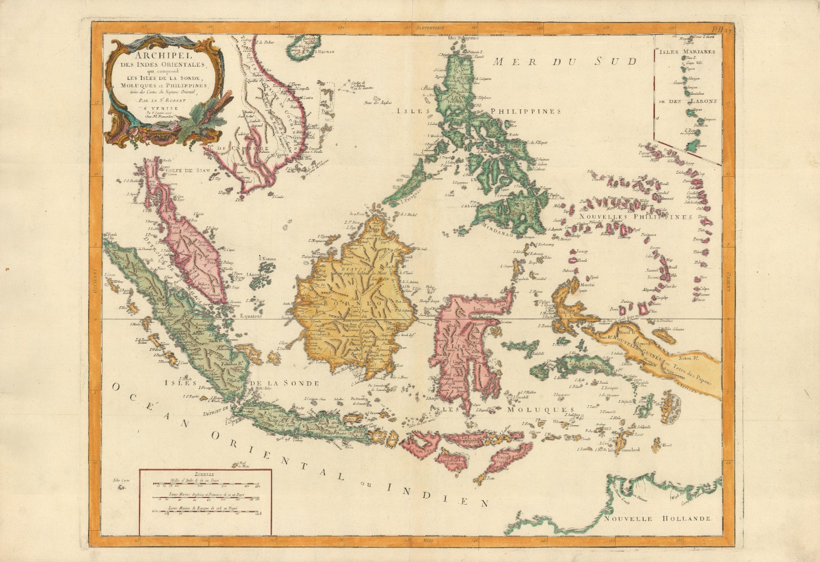 1778 Vaugondy / Santini Map of Southeast Asia ‘Archipel des Indes orientales…’