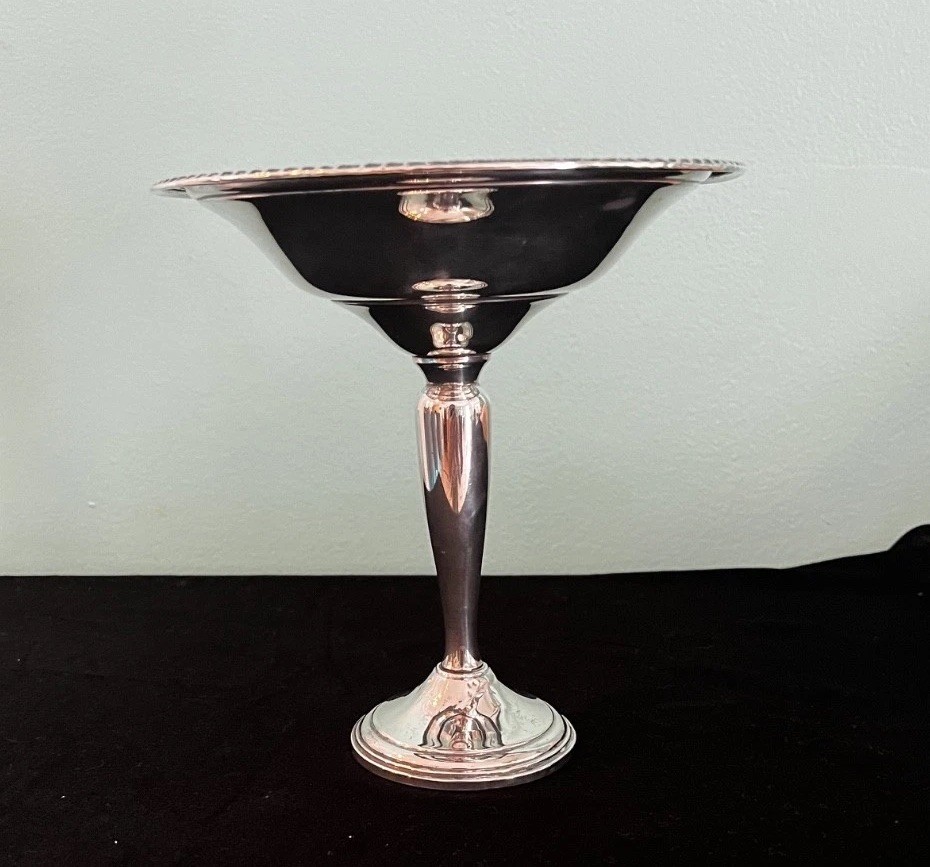 Frank M Whiting & Co Sterling Silver Weighted Compote Pedestal Candy Nut Dish