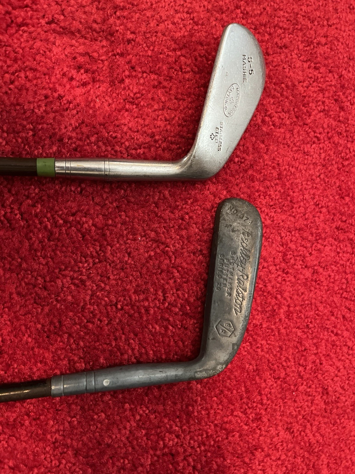 Mashie Iron and Beckley Ralston early steel shaft clubs Circa 1926 and 1927.