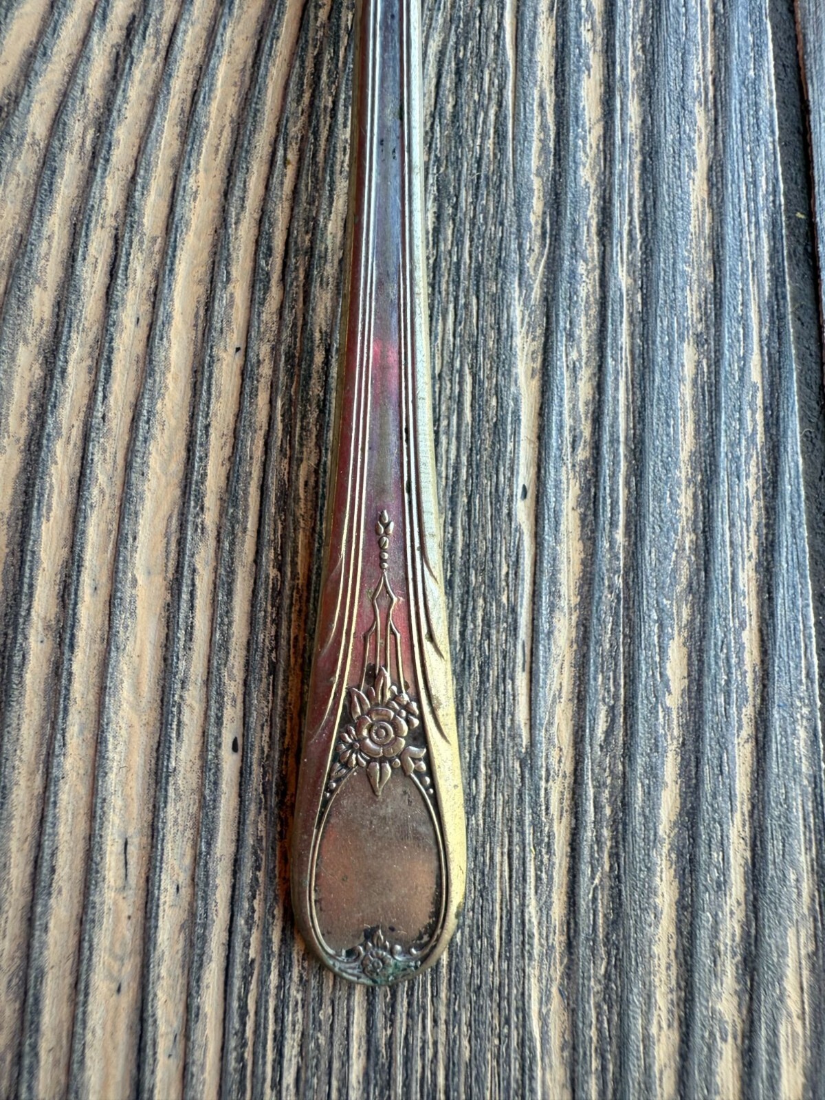 Vintage Newport Silver Plate Teaspoon With Ornate Floral Handle Design