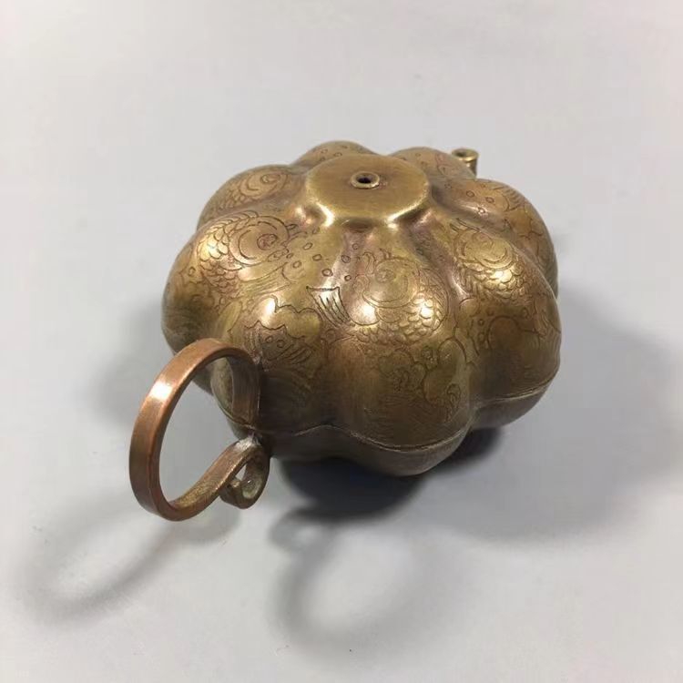 9.5CM Inkstone Bronze Embossed Study Articles Decorative Ornaments