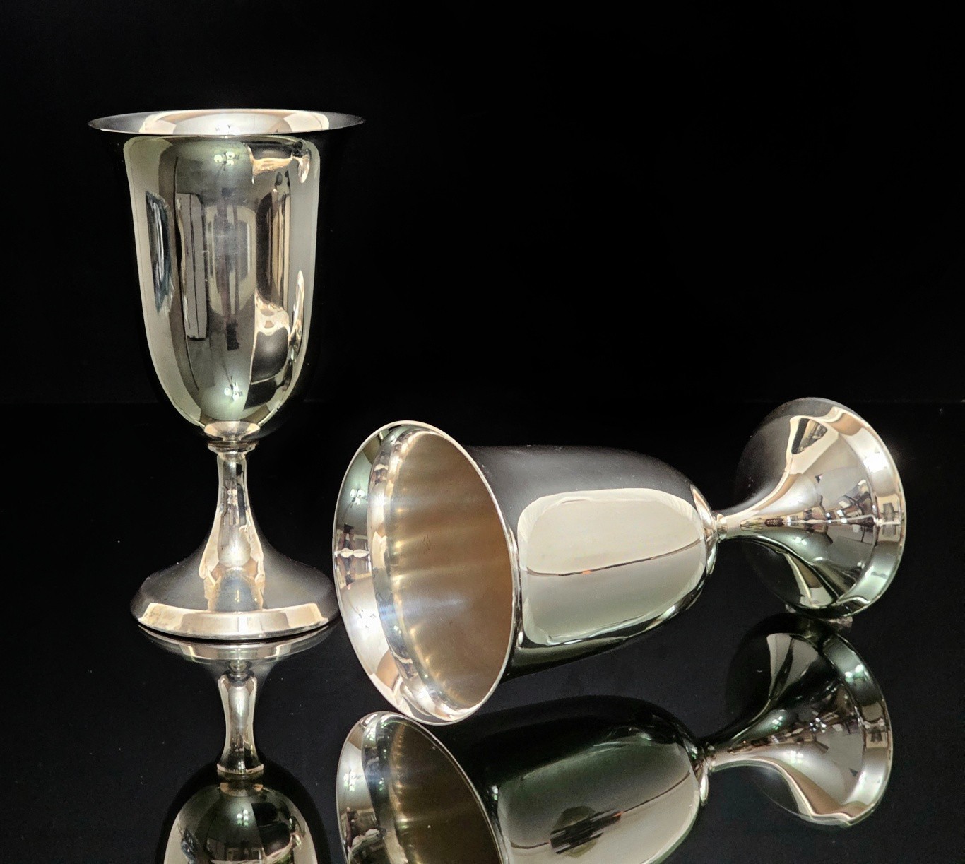 Sterling Silver 6″ Wine Goblets | Wallace Estate Match | Sold in Pairs Vintage