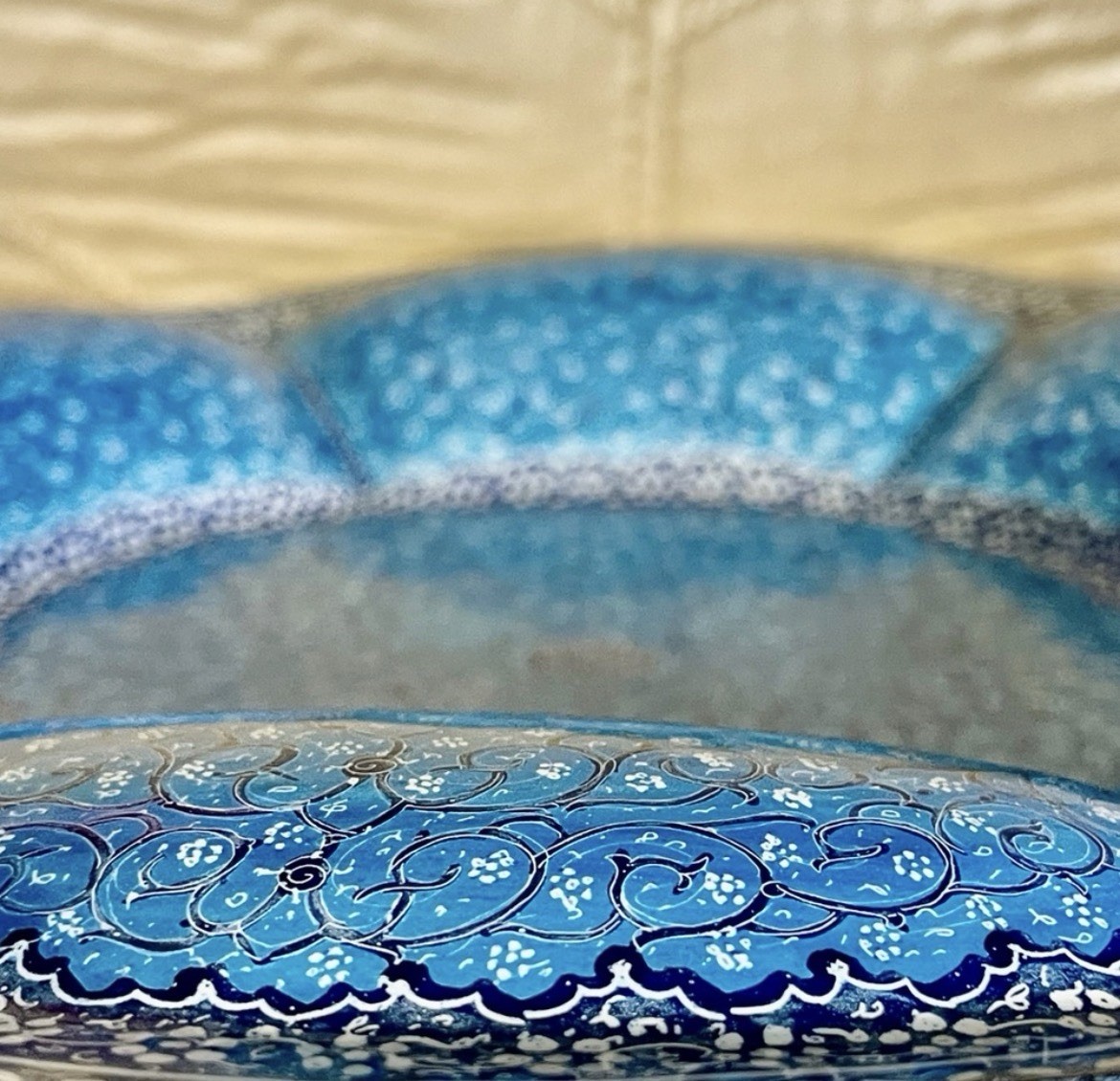 Artist Signed and Hand Painted Minakari Stand
