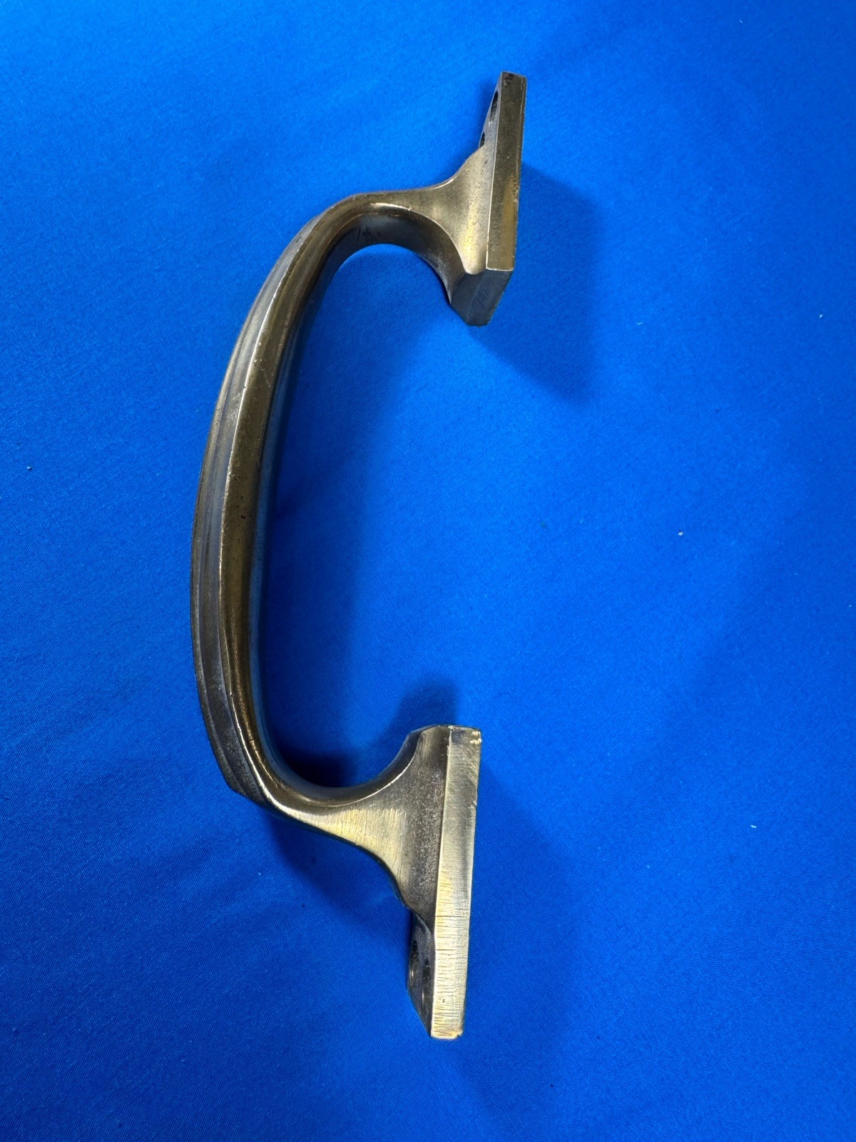 Vintage NOS Solid Brass Door Handle, Weighs 1 lb 2 ozs 7 5/8″ x 1″ Footprint