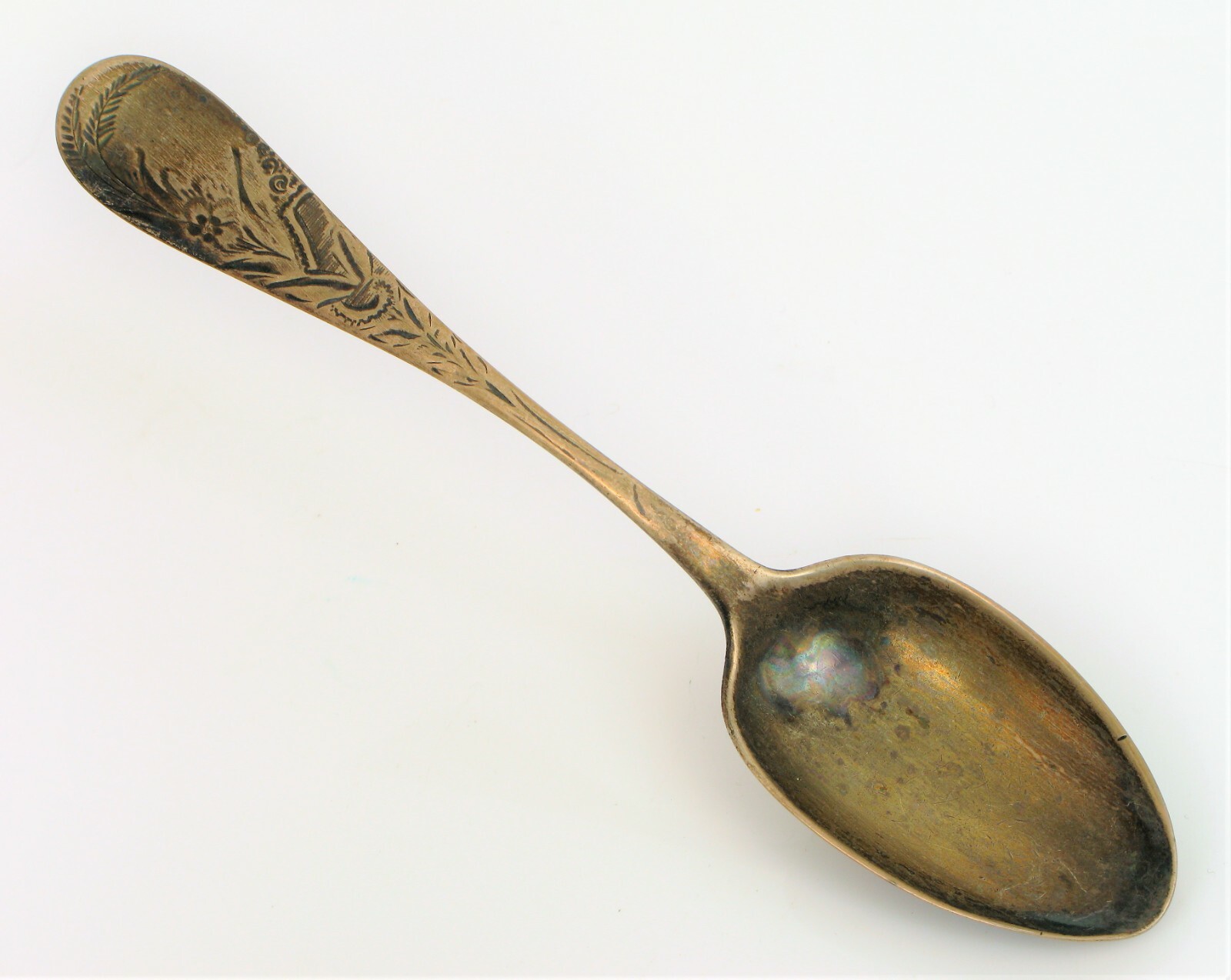 1891 FRANK W SMITH STERLING SILVER BEAUTIFUL ENGRAVED SPOON TEA 36G !!