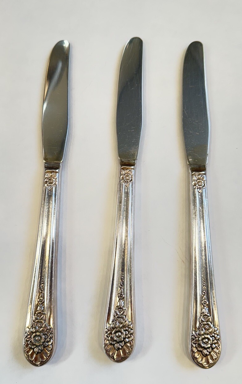 Wm Rogers Mfg Co. IS Jubilee Pattern – Silverplate Flatware Knives Set of 3