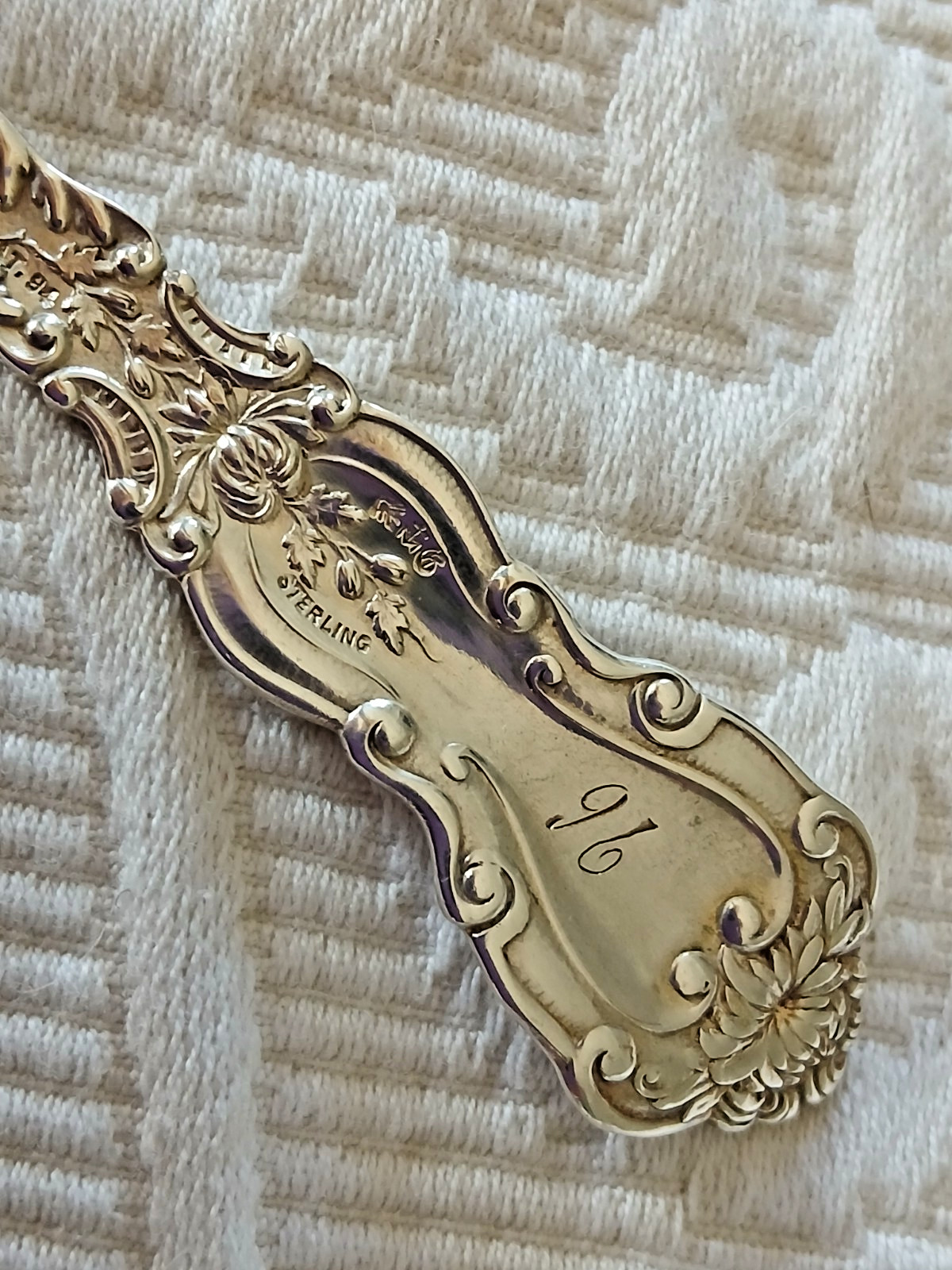 Antique Sterling GORHAM IMPERIAL CHRYSANTHEMUM 1894 Teaspoon FLORAL ORNATE