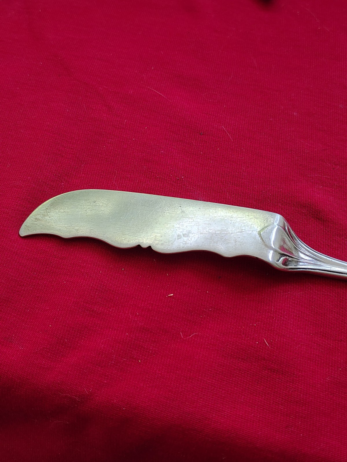 Chicago Coin LEAFY OLIVE Pattern In-Line BUTTER KNIFE-1859 I Speer