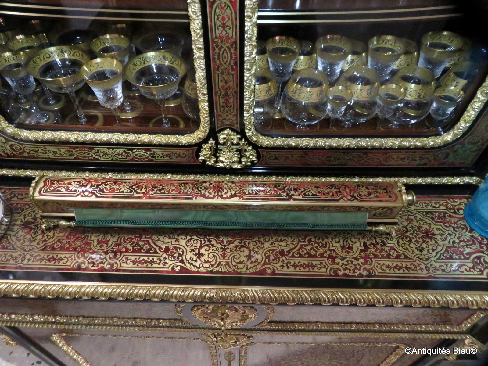 Stamped ZIMBERG Smoke screen in Boulle marquetry Napoléon III period perfect OK