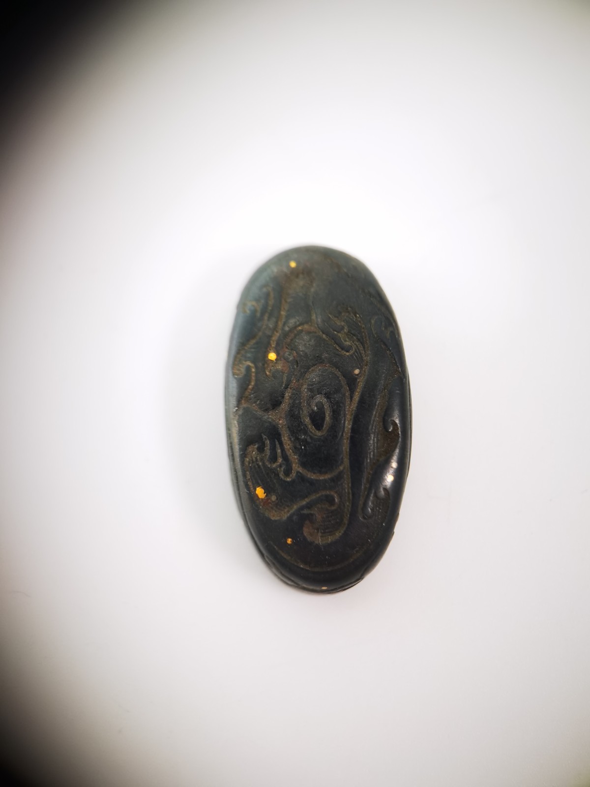 Japanese Wave Pattern Single Kashira for Katana Wakziashi Edo Period G064