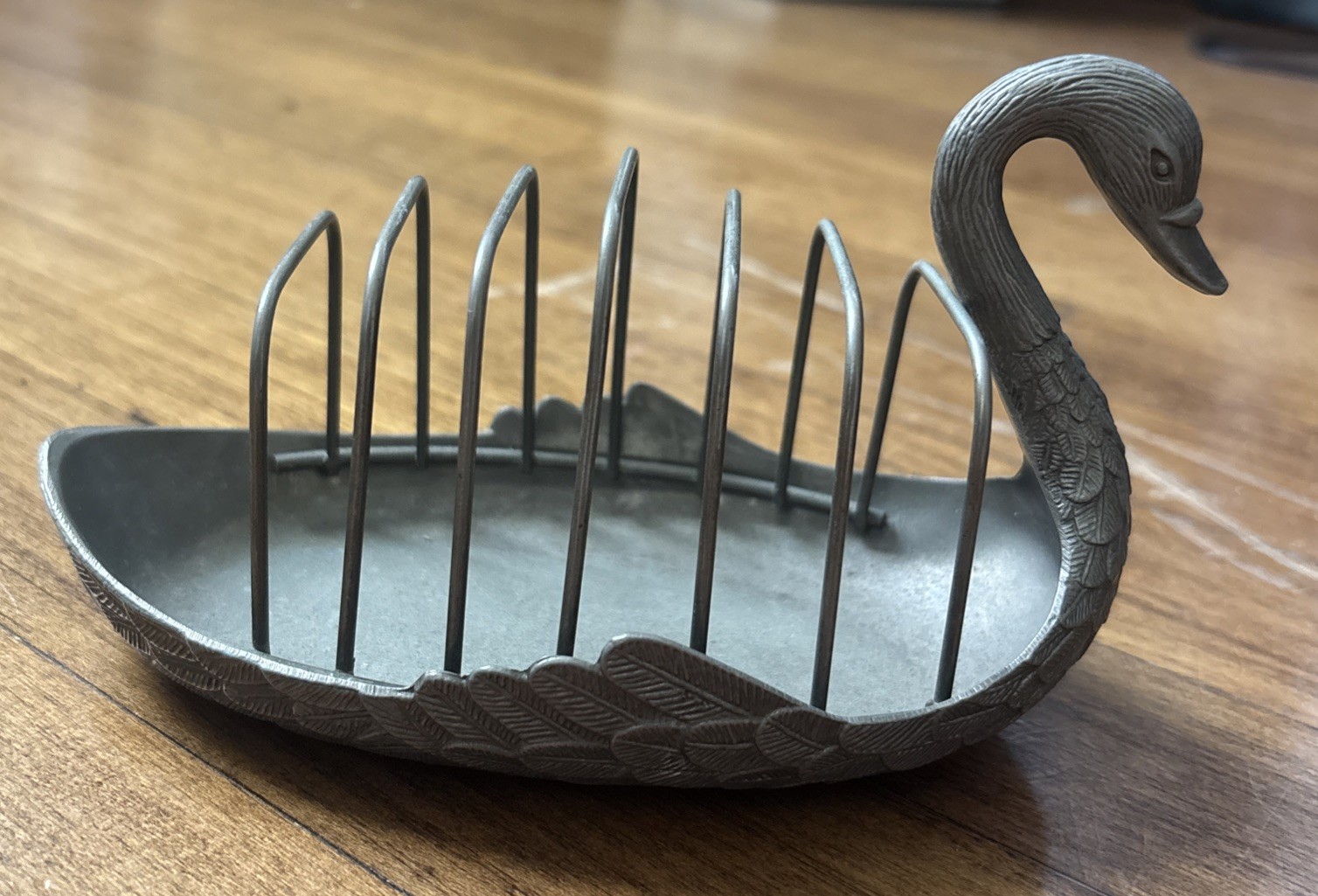 Italian Silver Plated Swan Toast Rack Holder Vintage