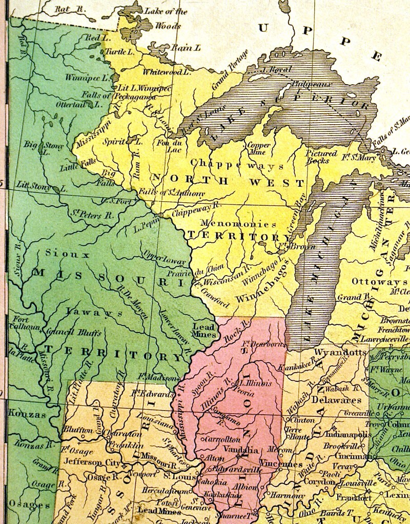 1827 ANTIQUE MAP OF UNITED STATES by FINLEY – ORIGINAL COLOR, FINE CONDITION