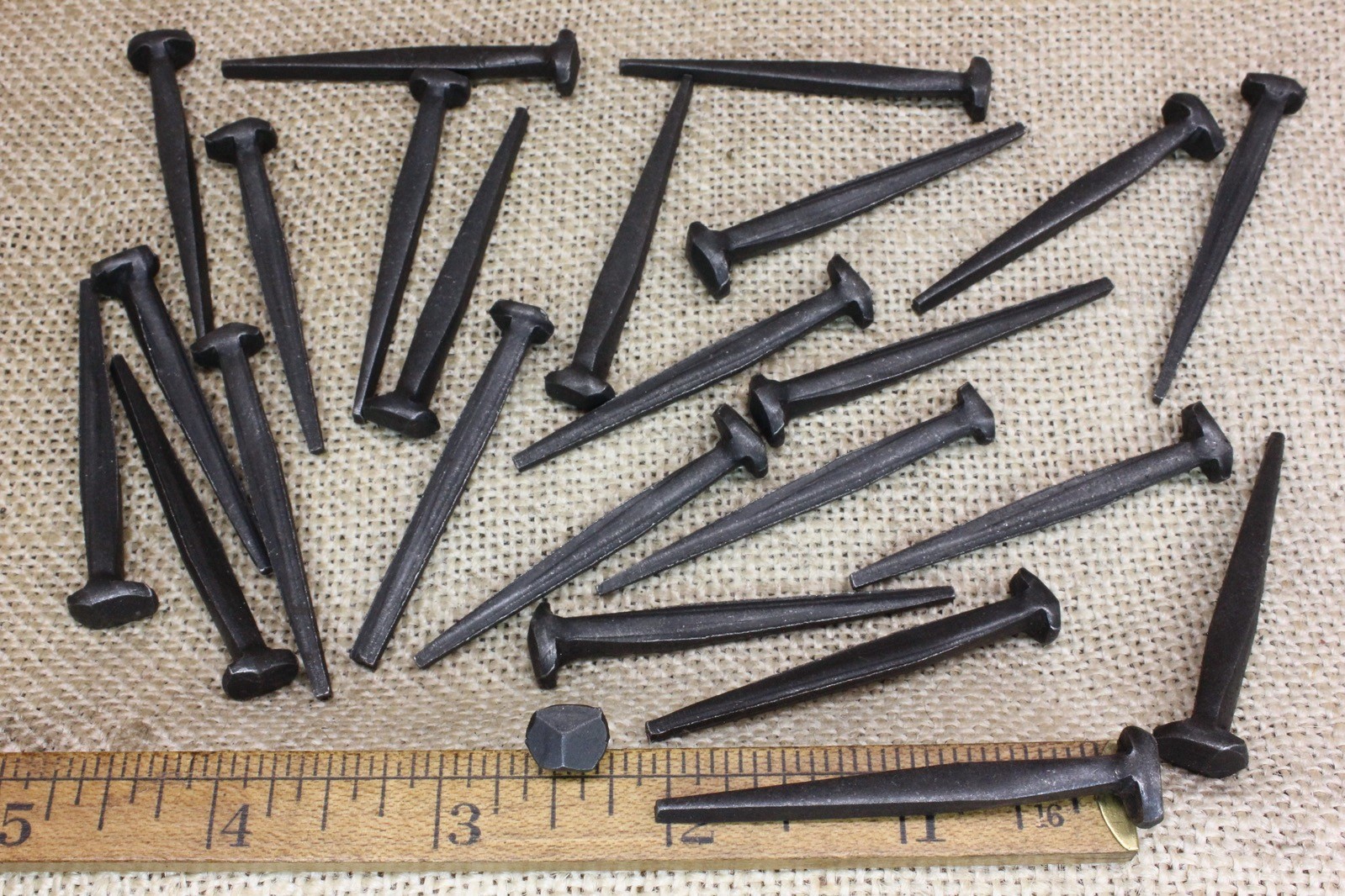 2″ Rosehead 100 Nails Antique Square Wrought Iron Vintage Rustic Decorative