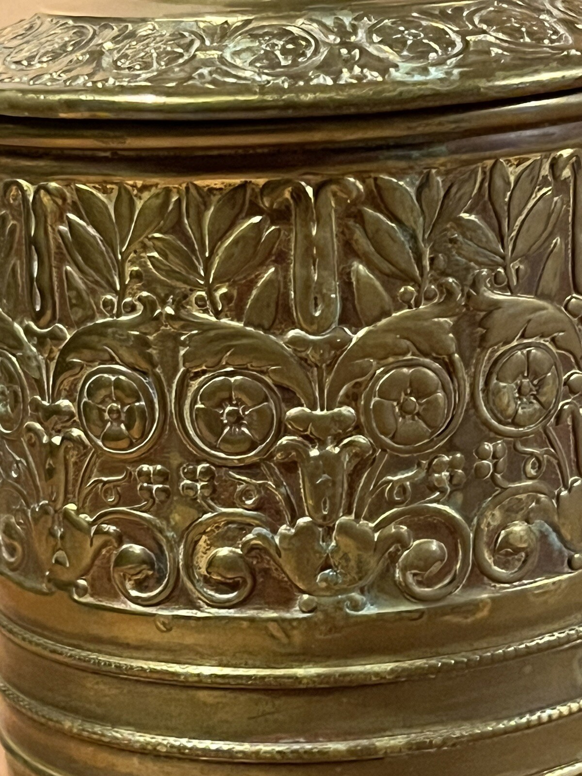Arts & Crafts Small Lidded Pot / Caddy – Early 20th C – Pugin Era – Repose Work