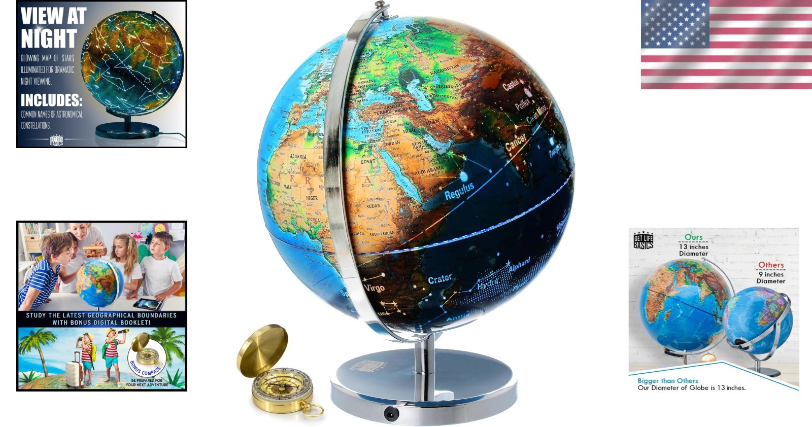 Constellations Map Globe for Exploration