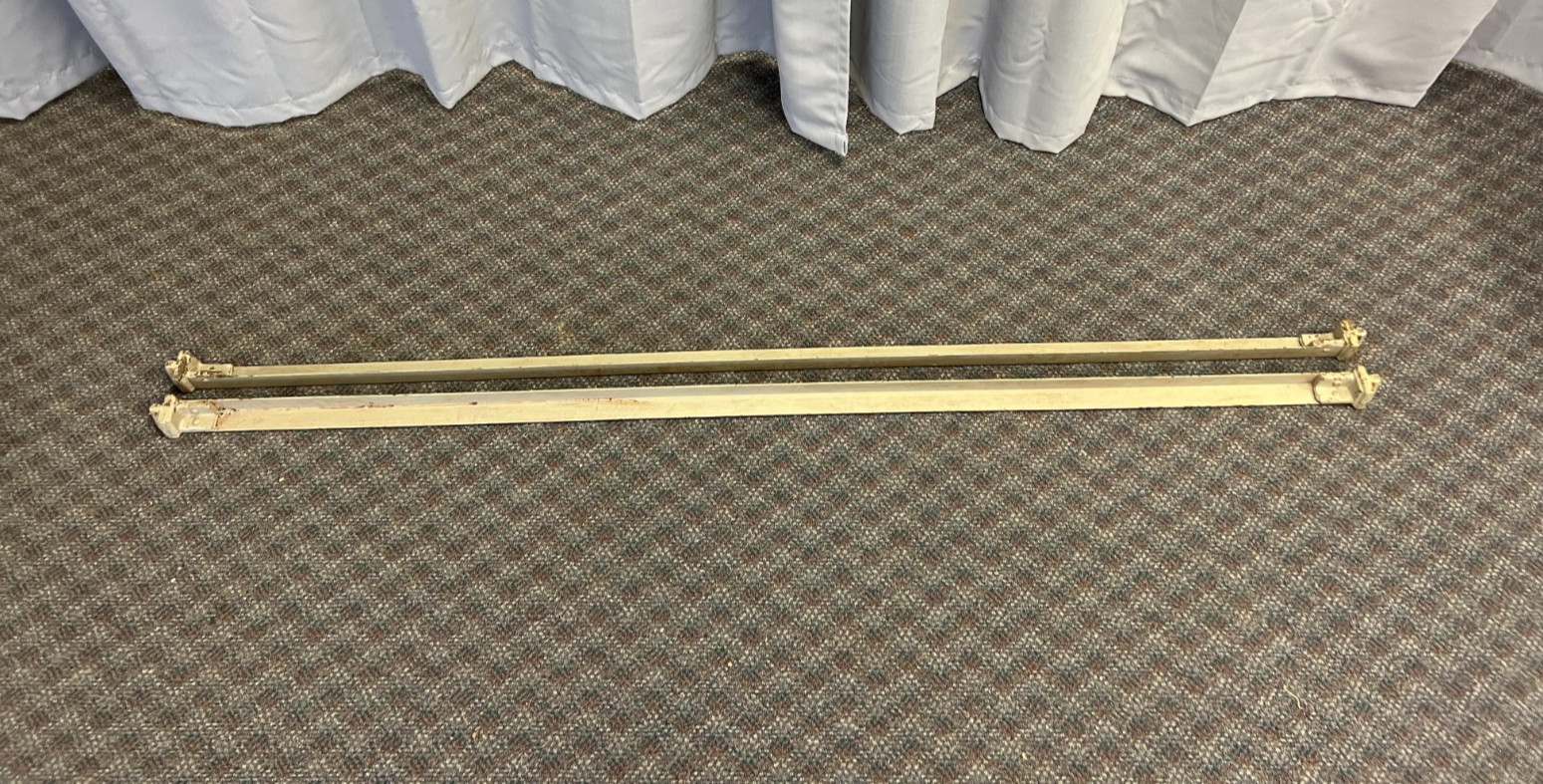 Antique BED RAILS Cast Iron Tapered Pin Ends frame Twin Full Size bedframe metal