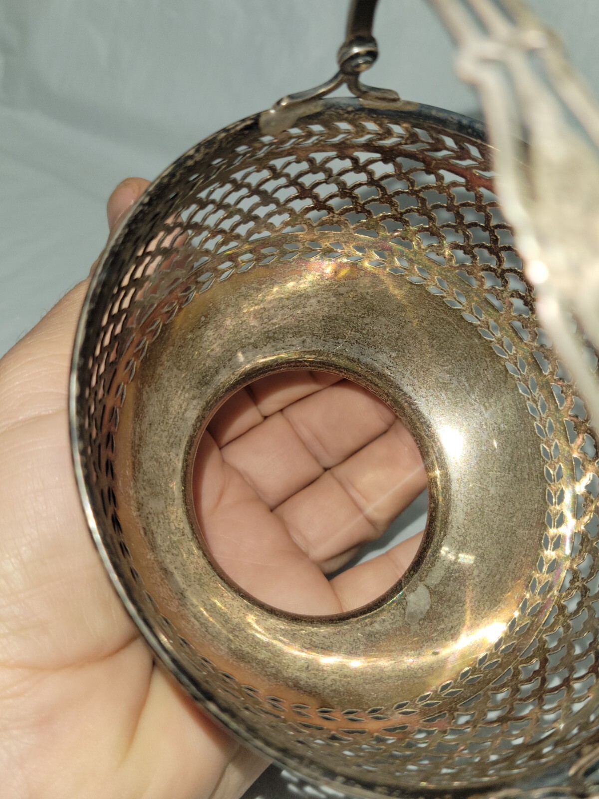 Exemplar by Watson Open Work Sterling Silver Sugar Bowl Basket Style 98 G. 5000