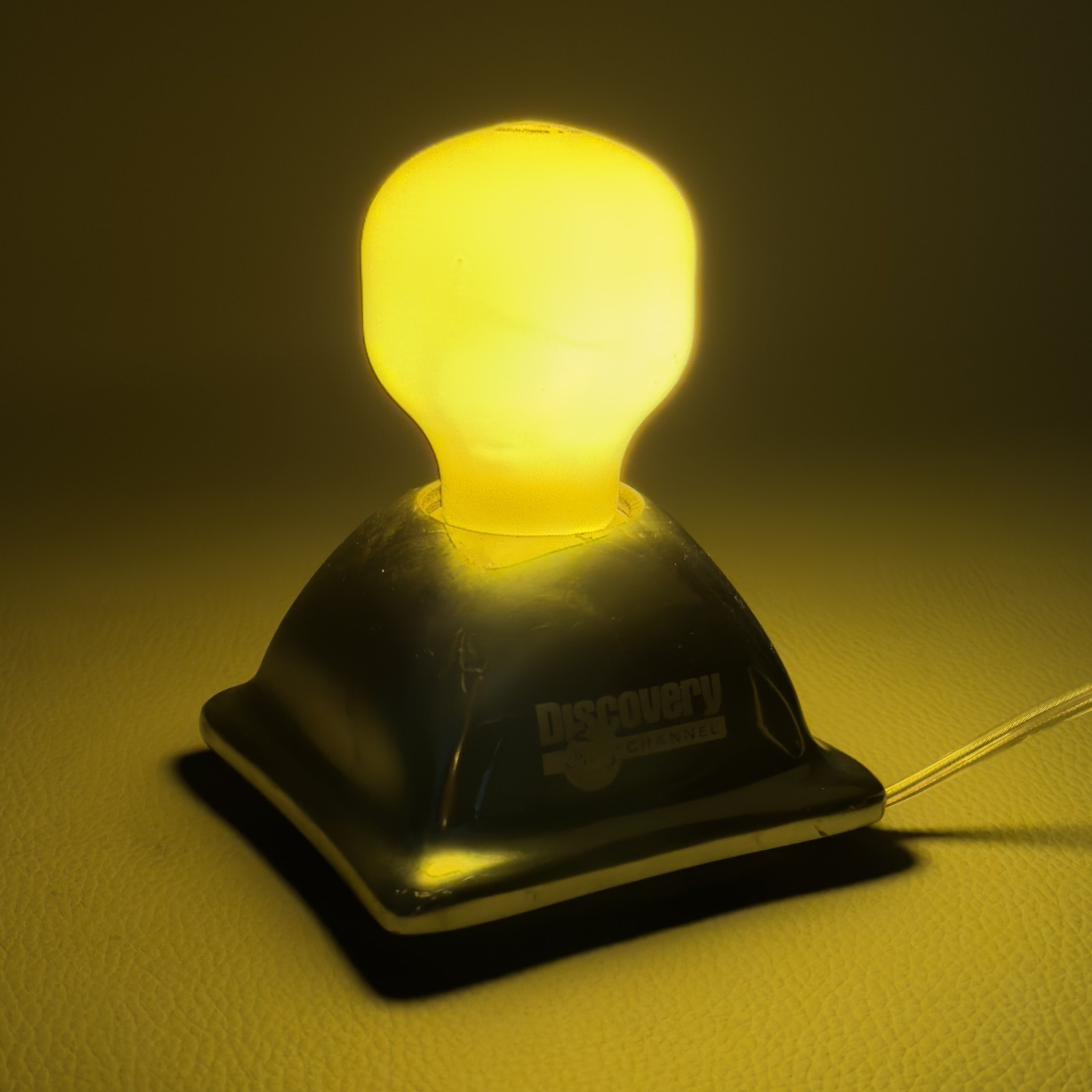 NAVA Discovery Channel Vintage Advertising Aluminum Table Lamp