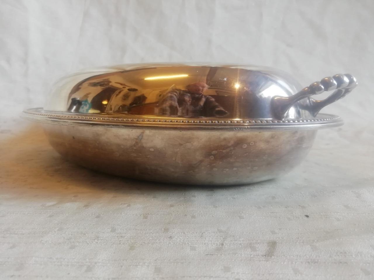 FINE TWO HANDLED OVAL ENTREE DISH BY CHARLES GREEN, BIRMINGHAM c1920