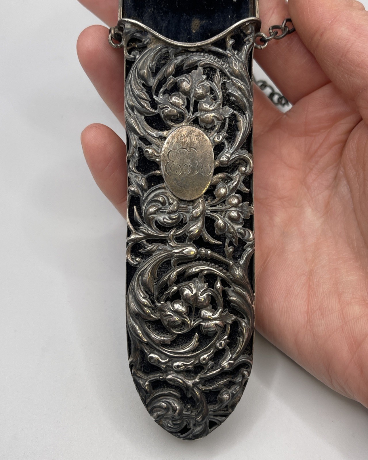 Victorian Era 1891 Sterling Silver Chatelaine Glasses Spectacle Case. 2.2oz
