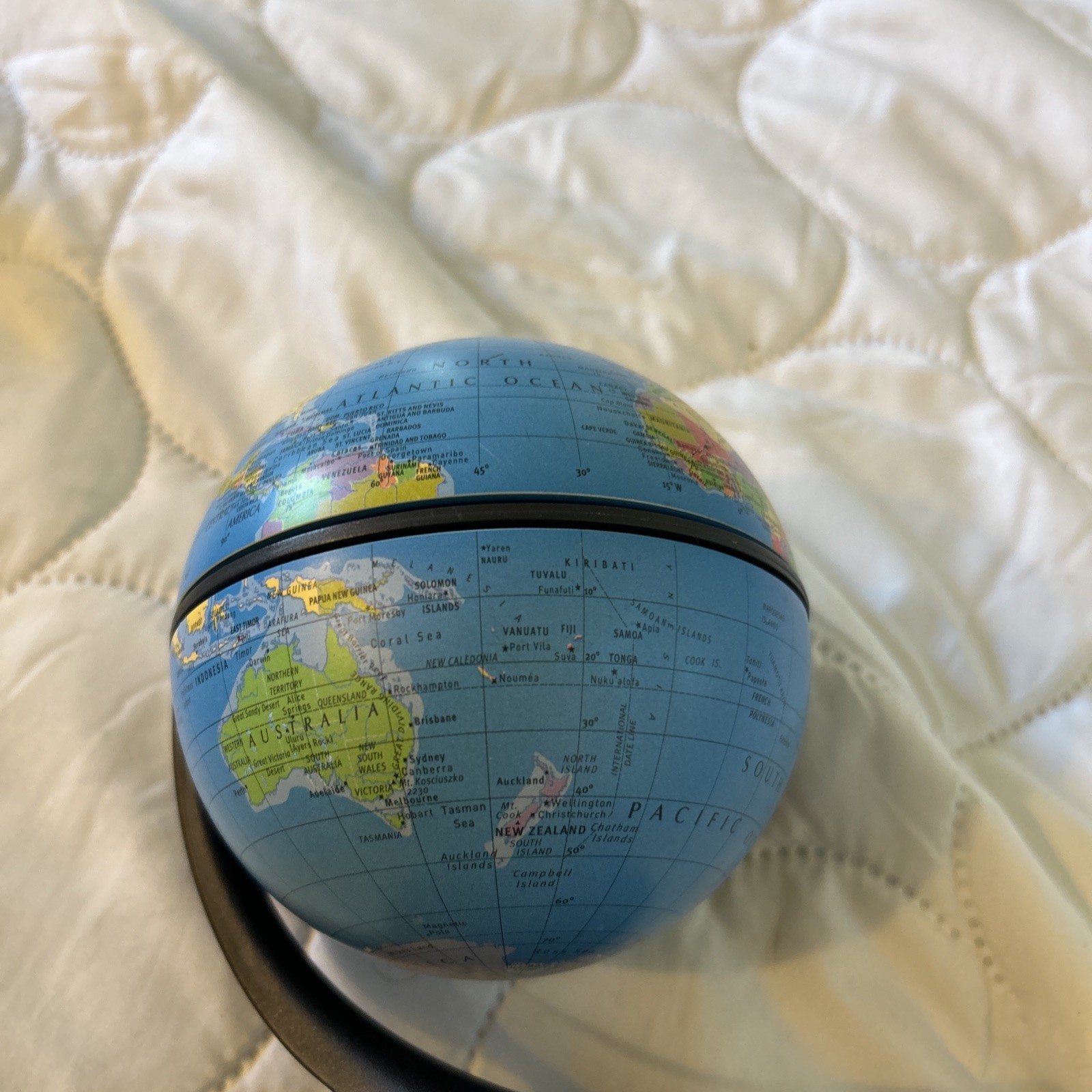 Vintage Replogle Globes Desk Size Mini Globe World Educational Map Decor, Spins