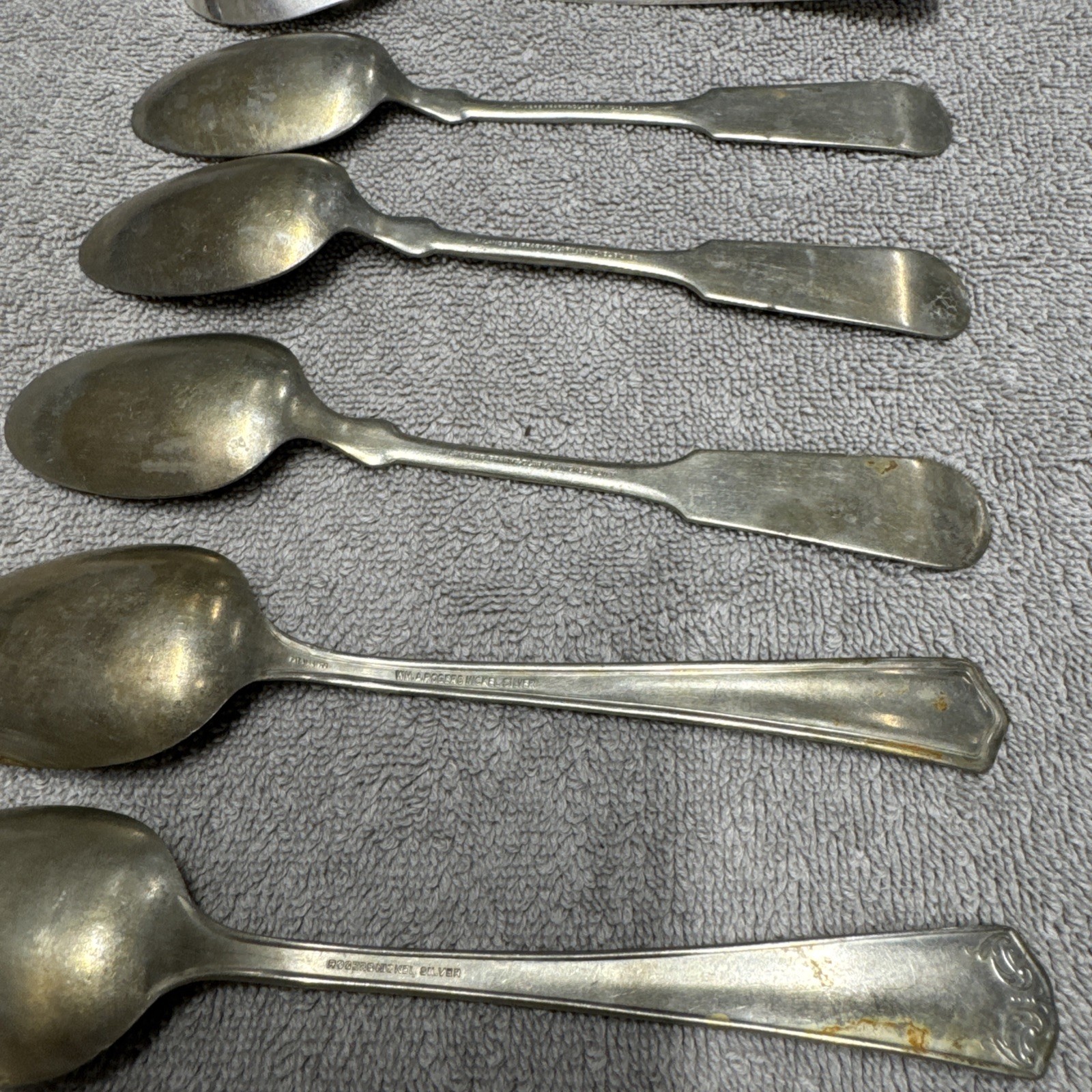 VINTAGE SILVER PLATE Silverware & Stainless Mixed Lot 26 PCs Assorted Free Ship!