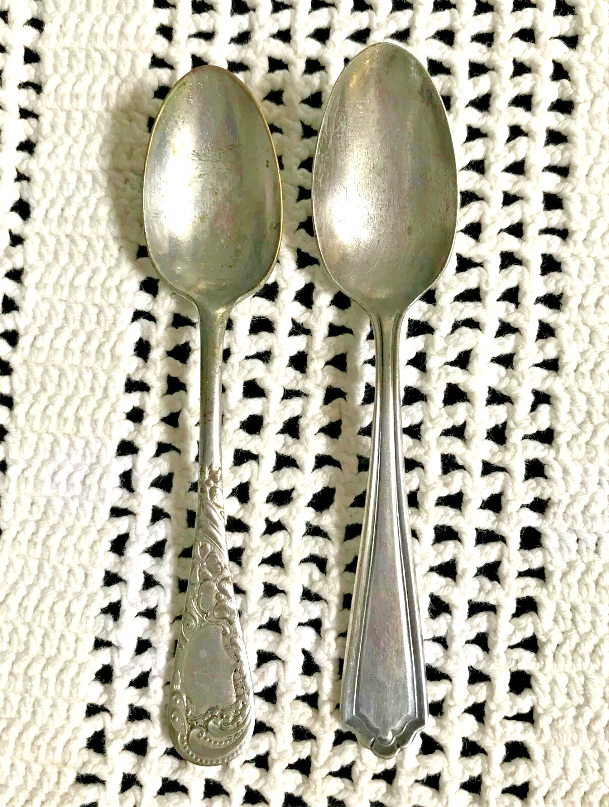 Antique Baby Spoons Silver Plated