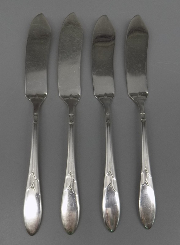 6 Oneida Community Silver Plate Lady Hamilton 1932 Master Butter Knife 7 1/8