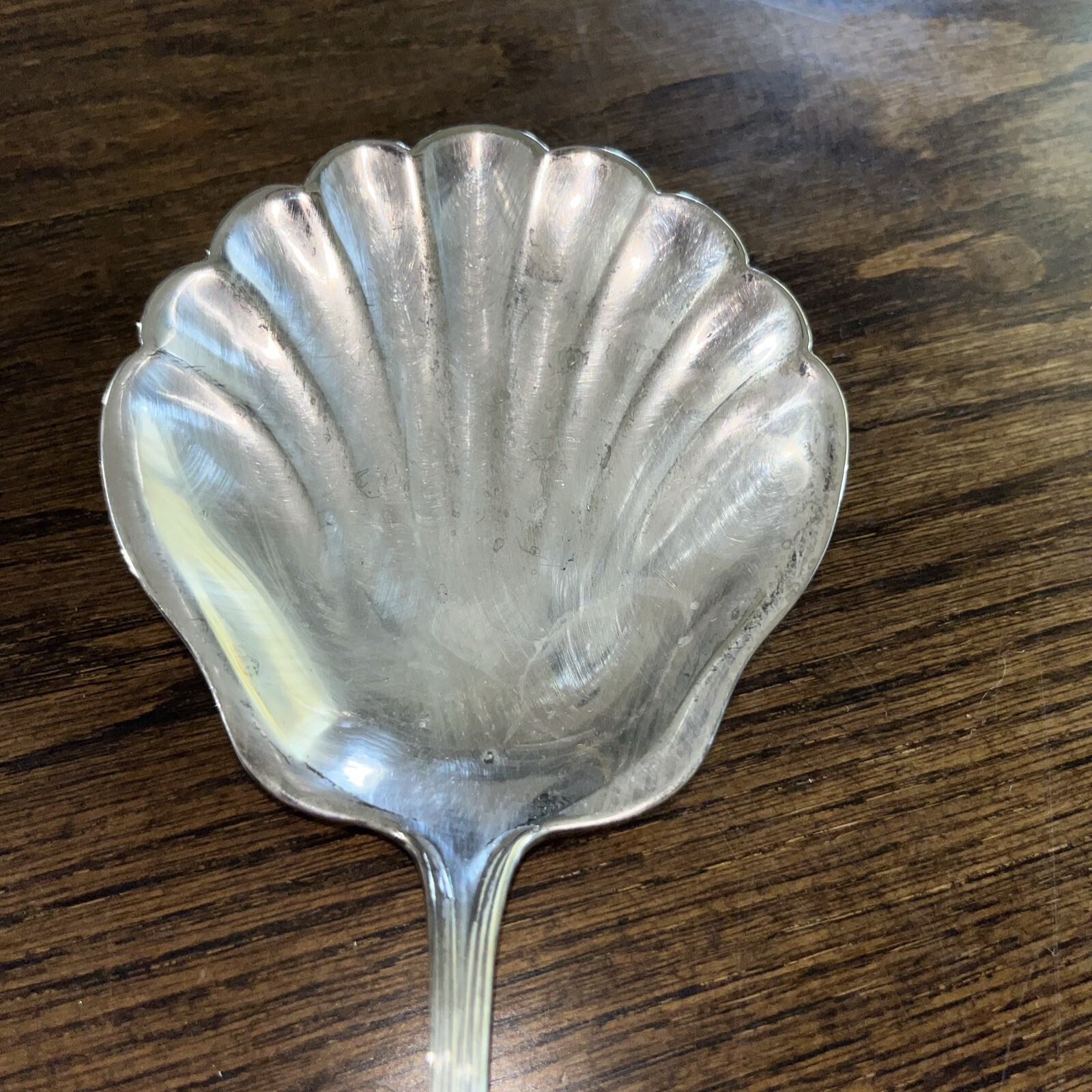 GORHAM HERITAGE SILVERPLATE SOLID SHELL BERRY CASSEROLE SPOON ITALY