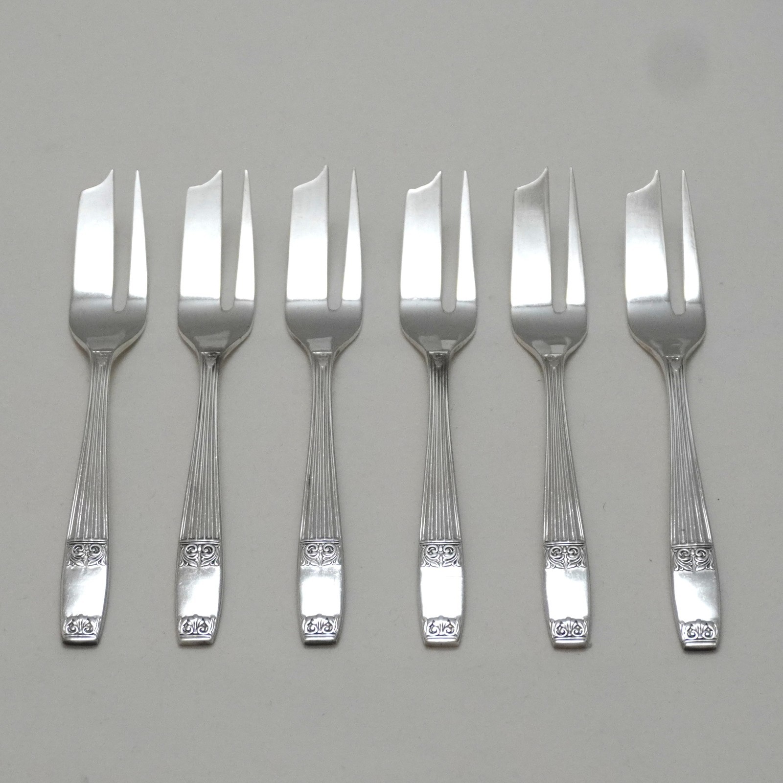 WESTMINSTER Design Elkington Silver Service Cutlery Six Pastry Forks – Two Prong