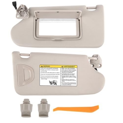Pair of Left and Right Sun Visor with Clips for Nissan Altima 2013-2018,
