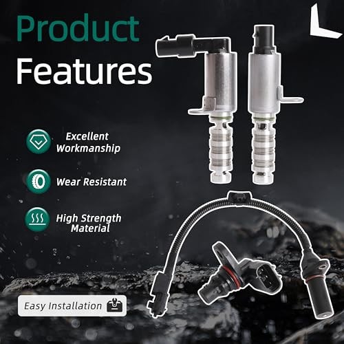 Intake & Exhaust Variable Valve Timing VVT Control Solenoid Crankshaft Position