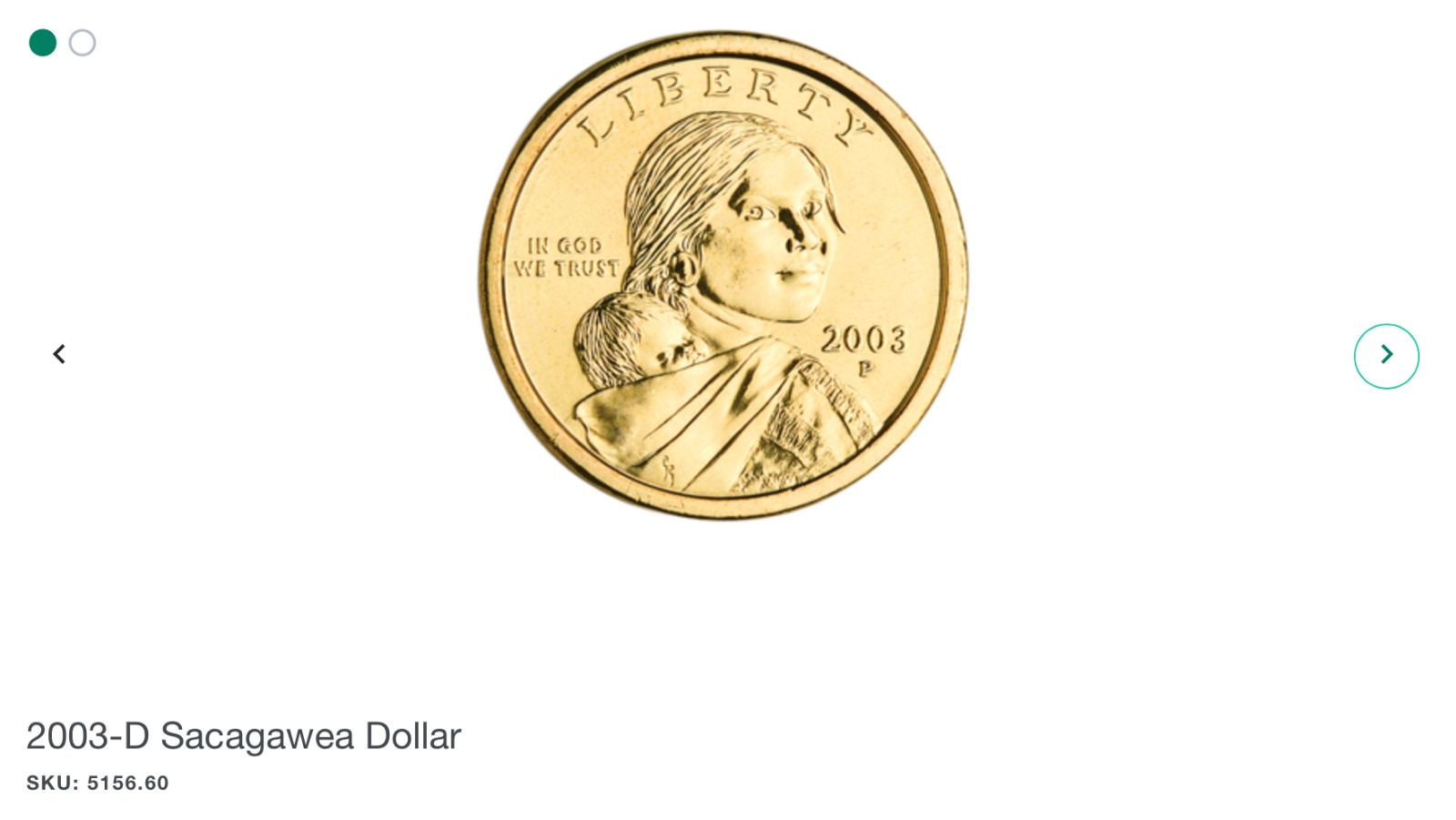 Sacagawea Dollar 2003-D Uncirculated