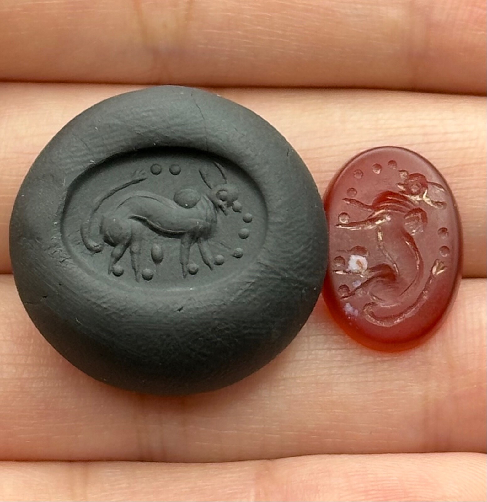 Genuine Ancient Roman Carnelian Stone Intaglio Seal Circa 1st – 3rd Century AD