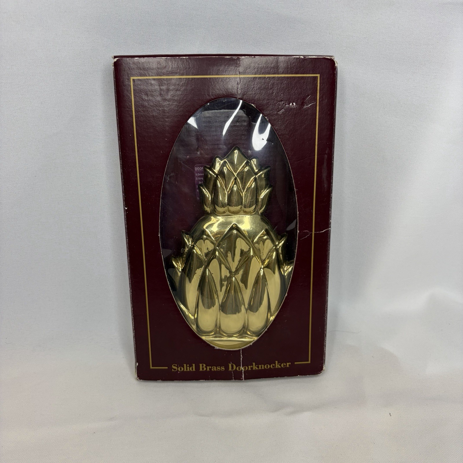 Newport Pineapple 4022 Solid Brass Door Knocker Virginia Metalcrafters Vintage