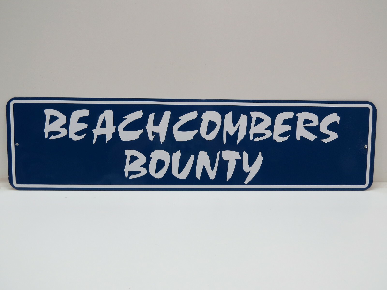 Beachcombers Bounty 6 X 24 inch Aluminum Metal Sign- (B4Cblue)