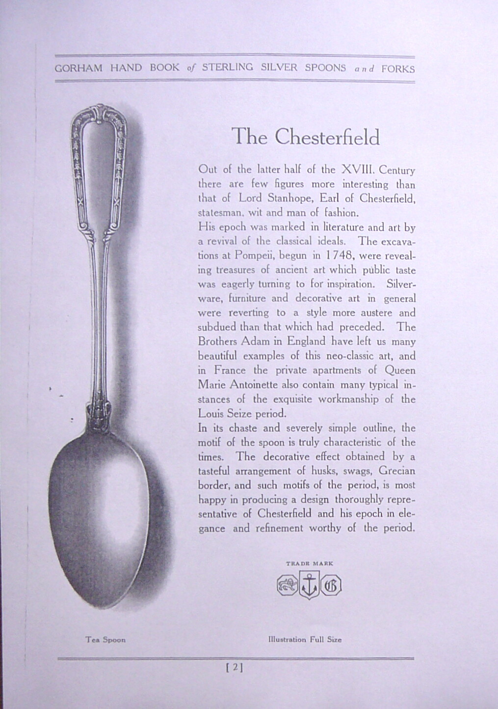 1909 Gorham CHESTERFIELD FLORENTINE JEFFERSON Sterling Catalog 20pps (Photocopy)