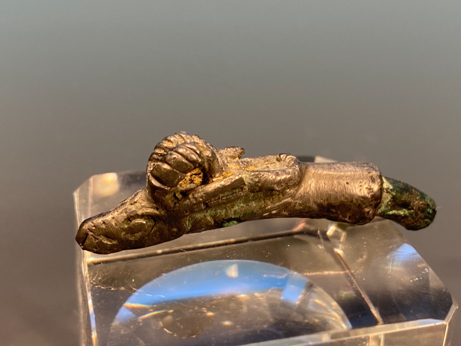 Anatolian silver stag head element from a Votive Vessel ca 12-5th century BC