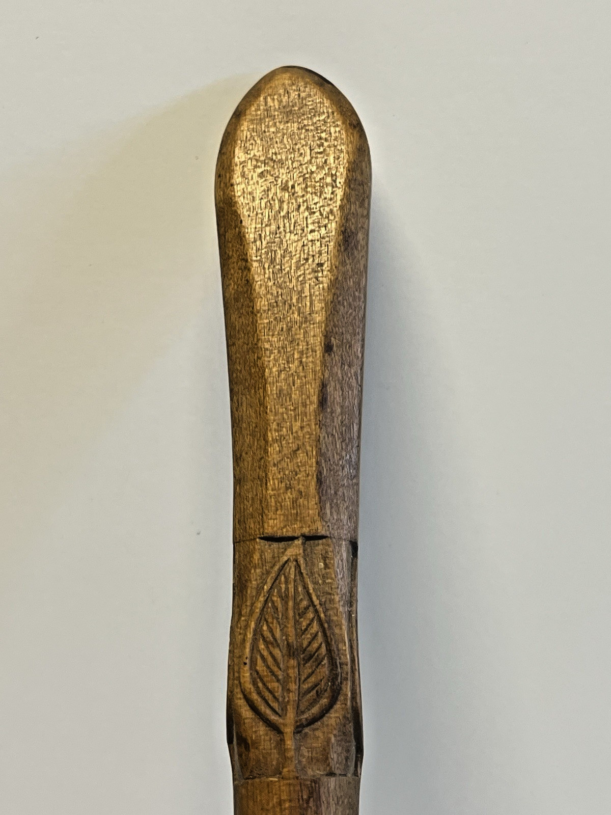 Native American Indian Highly Hand Carved Wooden Ladle; Late 19th Century